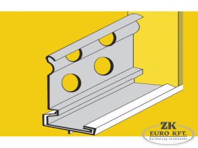 Lábazati vízoros profil PVC bevonnattal - 20 mm- 3fm/db