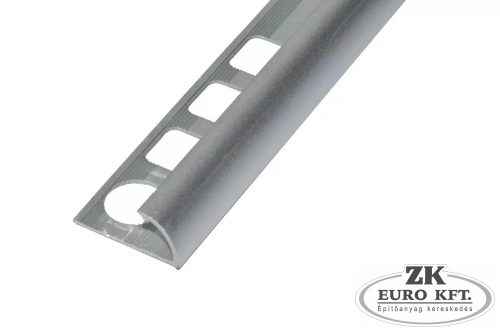Alumínium ovális pozitív profil 10mm/2,5m eloxált ezüst