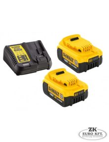   18 V XR Akkumulátor csomag 2 x 4 Ah Akkumulátorral és Töltővel