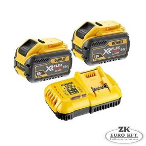   54 V Flexvolt Akkumulátor csomag 2 x 12 Ah Akkumulátorral és Gyorstöltővel