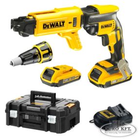   Akkus 18V-os XR Li-Ion gipszkartoncsavarozó készlet 2db 2.0Ah-s akku, töltő, csavaradagoló feltét, koffer
