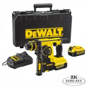   Akkus, 18V XR, SDS-Plus fúró-vésőkalapács, 2db 4.0 Ah Li-Ion akku, koffer