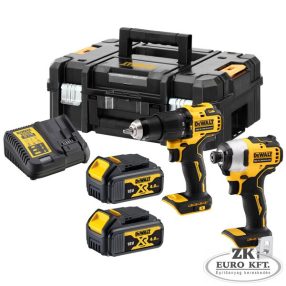   18V-os XR Akkus, Kefementes 2db-os Kombó pack. 2 x 4Ah TSTAK