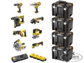   18V-os XR Akkus, Kefementes 8db-os Kombó pack. 4 x 5Ah TSTAK 