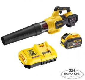   54 V Flexvolt Kefementes Lombfúvó 9 Ah Akkumulátorral és Töltővel Papírdobozban