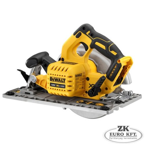 DEWALT 18V XR kefe-nélküli 184 mm sínre szerelhető körfűrész