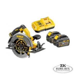   54V XR vezetősín kompatibilis Körfűrész 2 akkumulátorral felszerelve 
