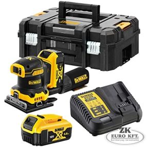   18 V XR efementes Rezgőcsiszoló 5 Ah Akkumulátorral és Töltővel TSTAK Kofferben