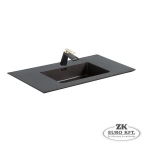   Wellis Tenebra 90 matt fekete top integrált mosdóval klikk-klakk leeresztővel 90×48,3×0,5/16 