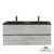 Wellis Mallorca 120 matt fekete quartz sand dupla mosdó klikk-klakk leeresztővel 120x48x15