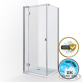   Wellis Clyde 90 egy nyílóajtós szögletes kabin, Easy Cleannel, üvegtörés garanciával 90x90x200