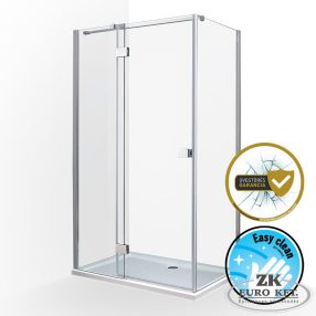   Wellis Clyde 120 egy nyílóajtós szögletes kabin, Easy Cleannel, üvegtörés garanciával 120x90x200