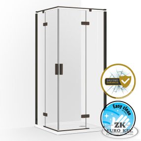   Wellis Murano két nyílóajtós szögletes zuhanykabin, Easy Cleannel, üvegtörés garanciával 90x90x195