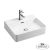 Wellis Lotus fali vagy pultra építhető mosdó 50x42,3x12,7