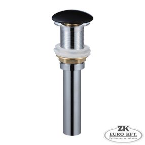   Wellis Klikk-Klakk leeresztő, matt fekete gombbal normál mosdóhoz 