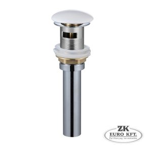   Wellis Klikk-Klakk leeresztő, matt fehér túlfolyós mosdóhoz 