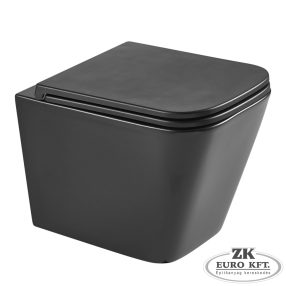   Wellis Aurora Black tornado ultracsendes fali rimless WC matt fekete 34x49x36,5