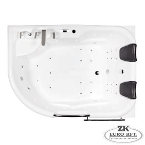   Wellis Dublo E-Max™, hidromasszázs kád csaptelep nélkül 180x130x70