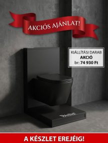   Wellis Aurora Black tornado WC matt fekete +ülőke szett "Kiállított darab"